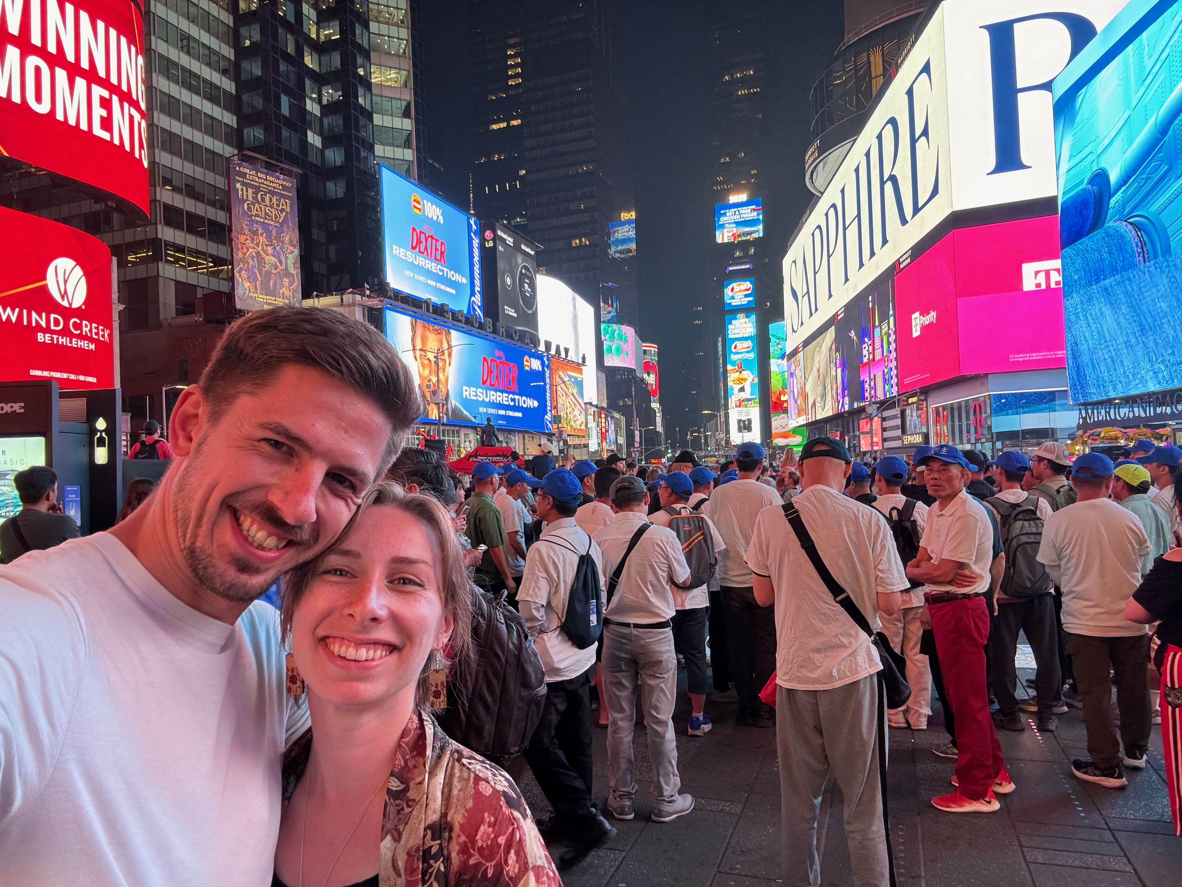 Passing through Times Square on drive home from New England