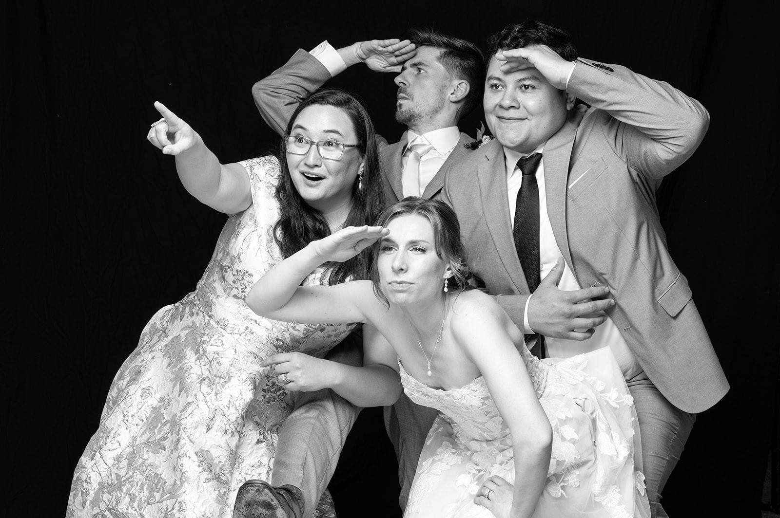 Black-and-white portrait of Jacob and Melissa