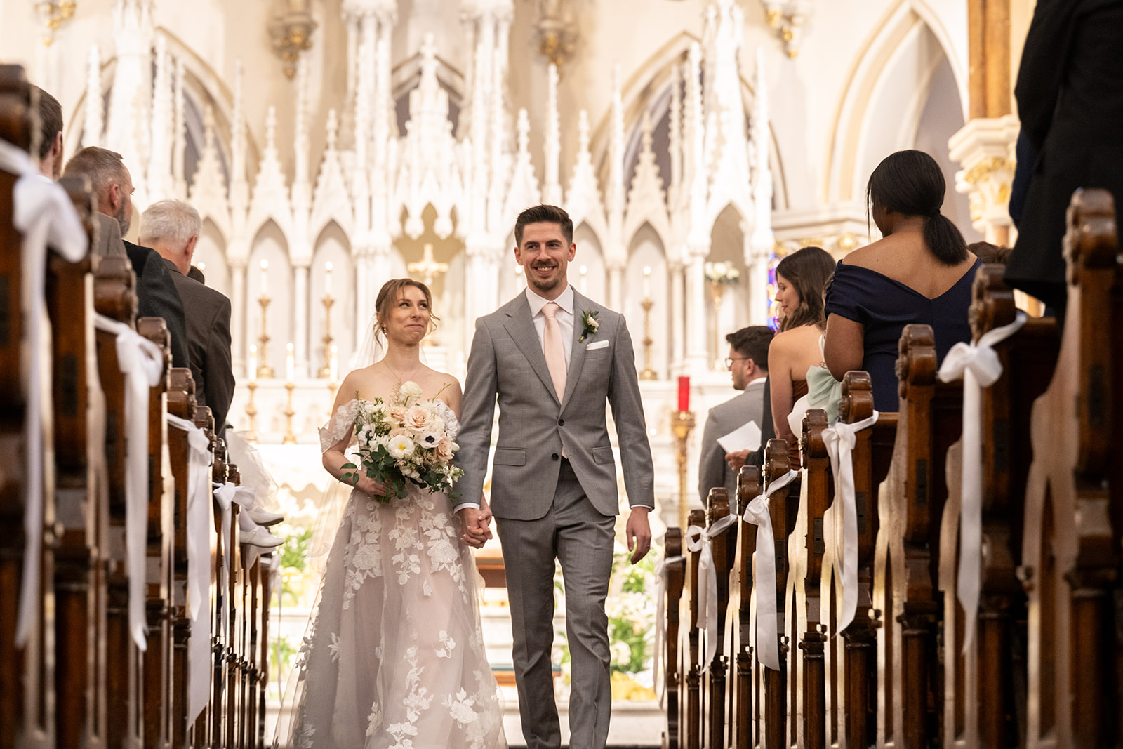 Jacob and Melissa on their wedding day